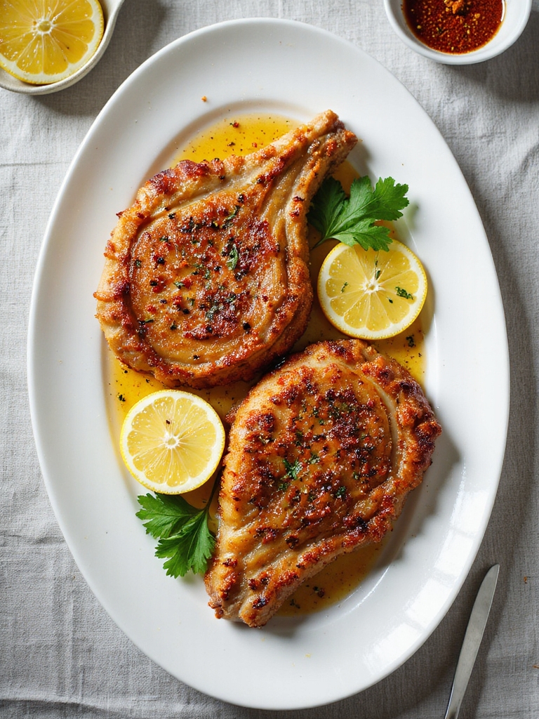 spicy cajun fried pork chops