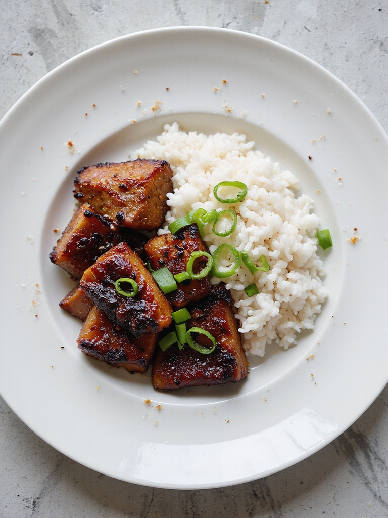 spicy jerk pork coconut rice
