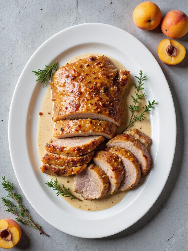 succulent apricot dijon pork