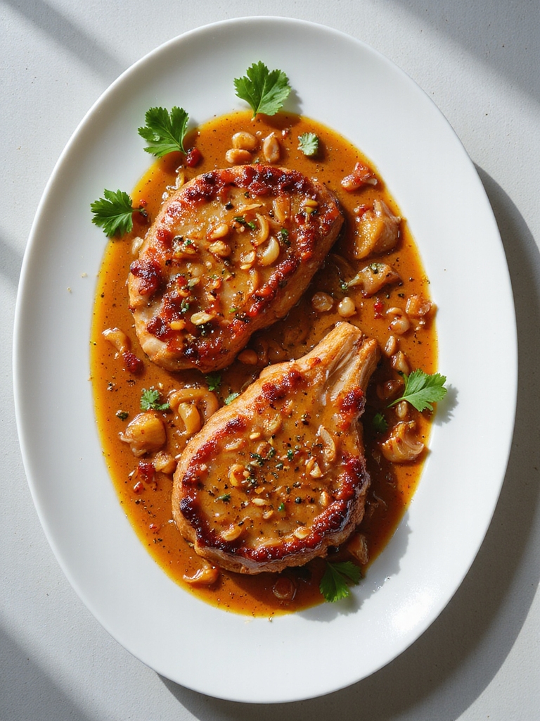 sweet and spicy pork chops
