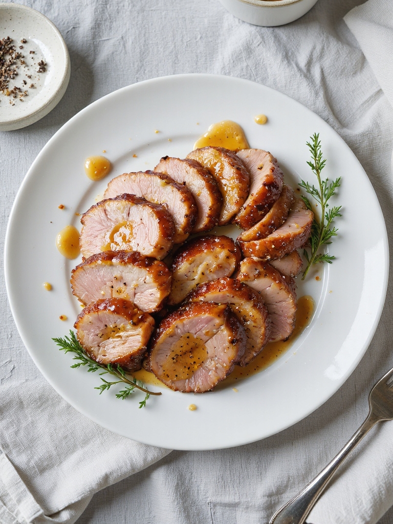sweet and tangy glazed pork