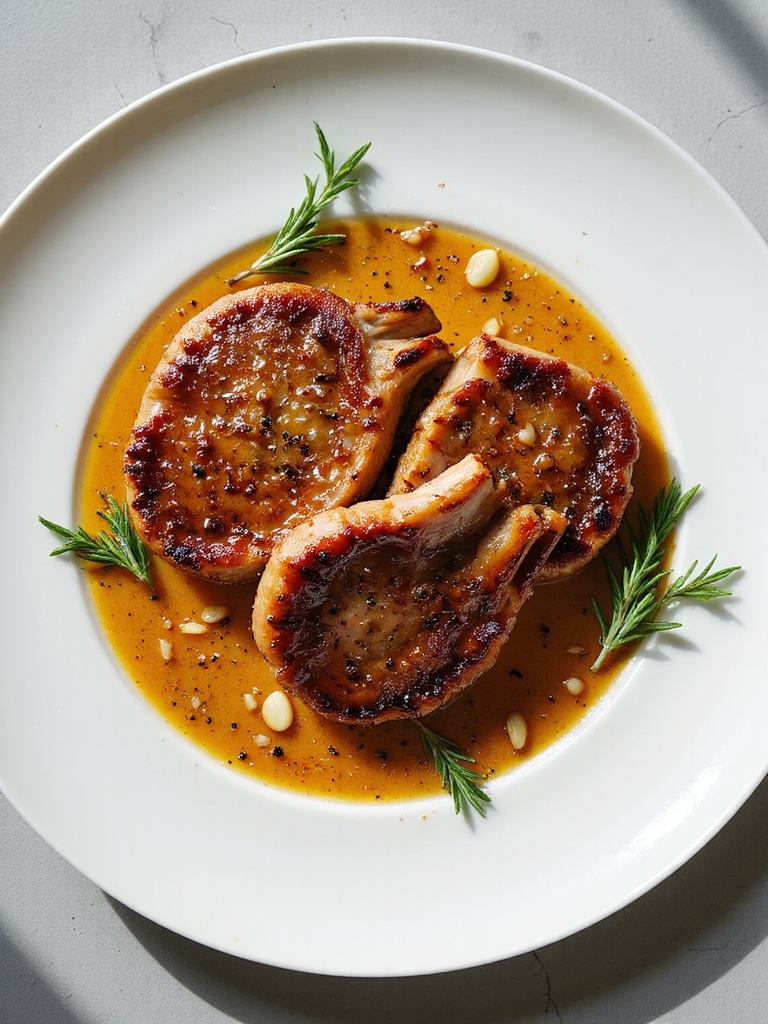 sweet smoky bourbon pork chops