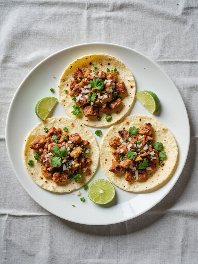 tangy cilantro pork tacos
