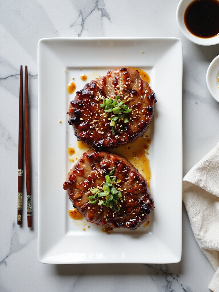 teriyaki marinated pork chops