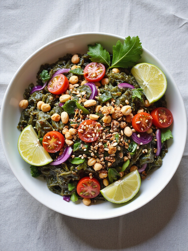 vibrant burmese tea salad