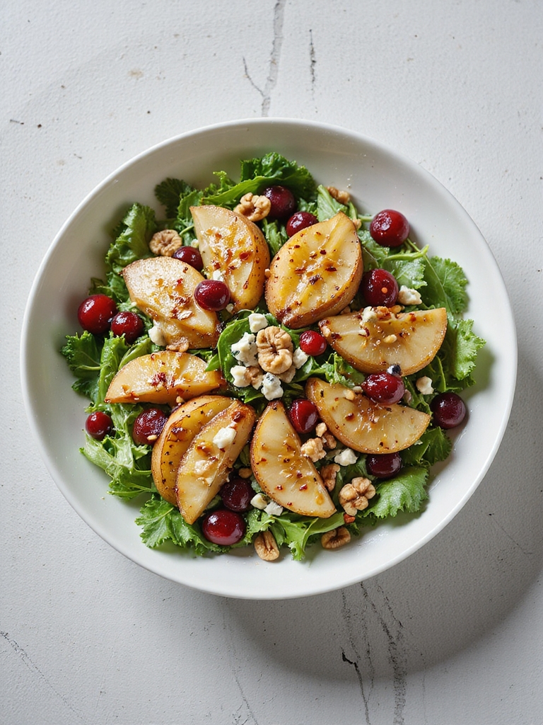 warm autumn fruit salad