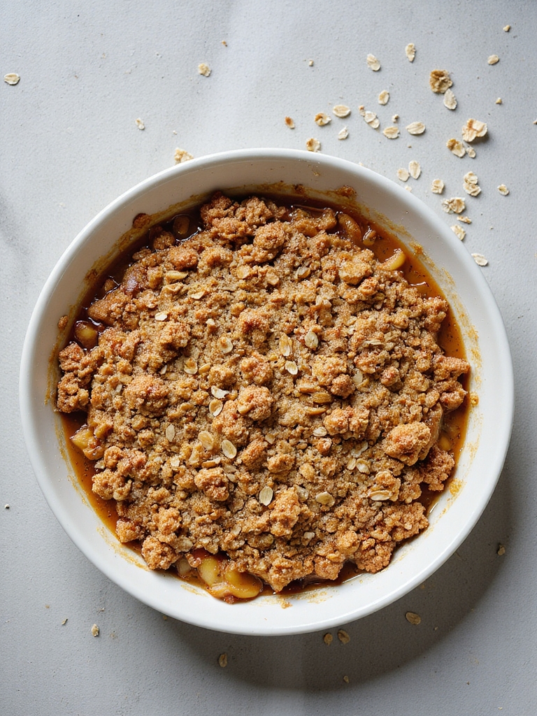 warm cinnamon apple crisp