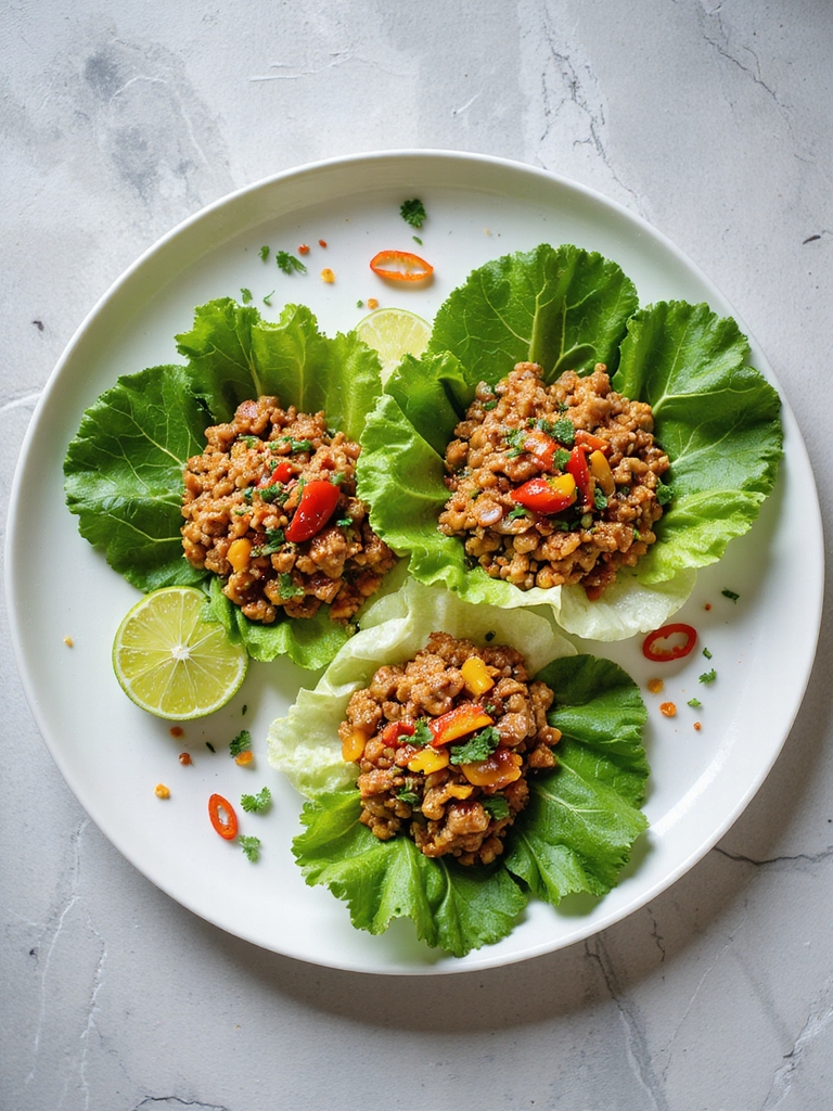 zesty pork lettuce wraps