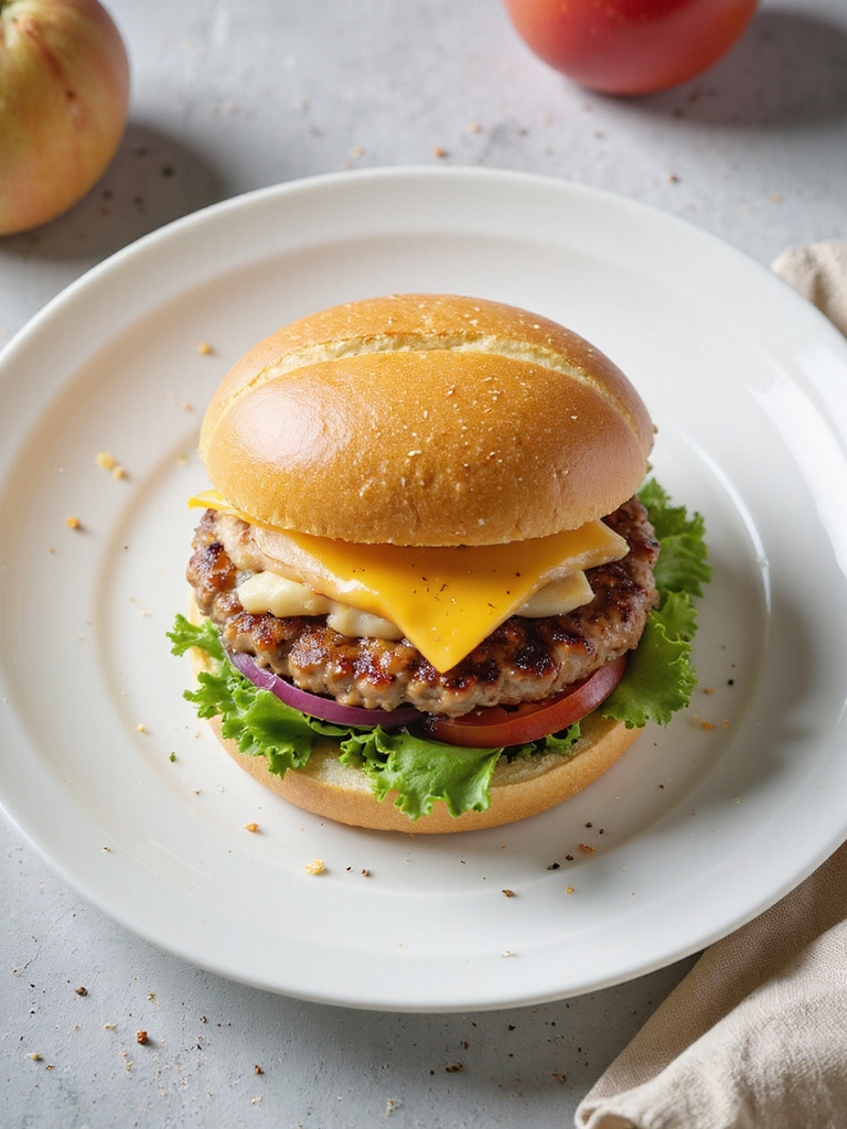 apple cheddar turkey burger