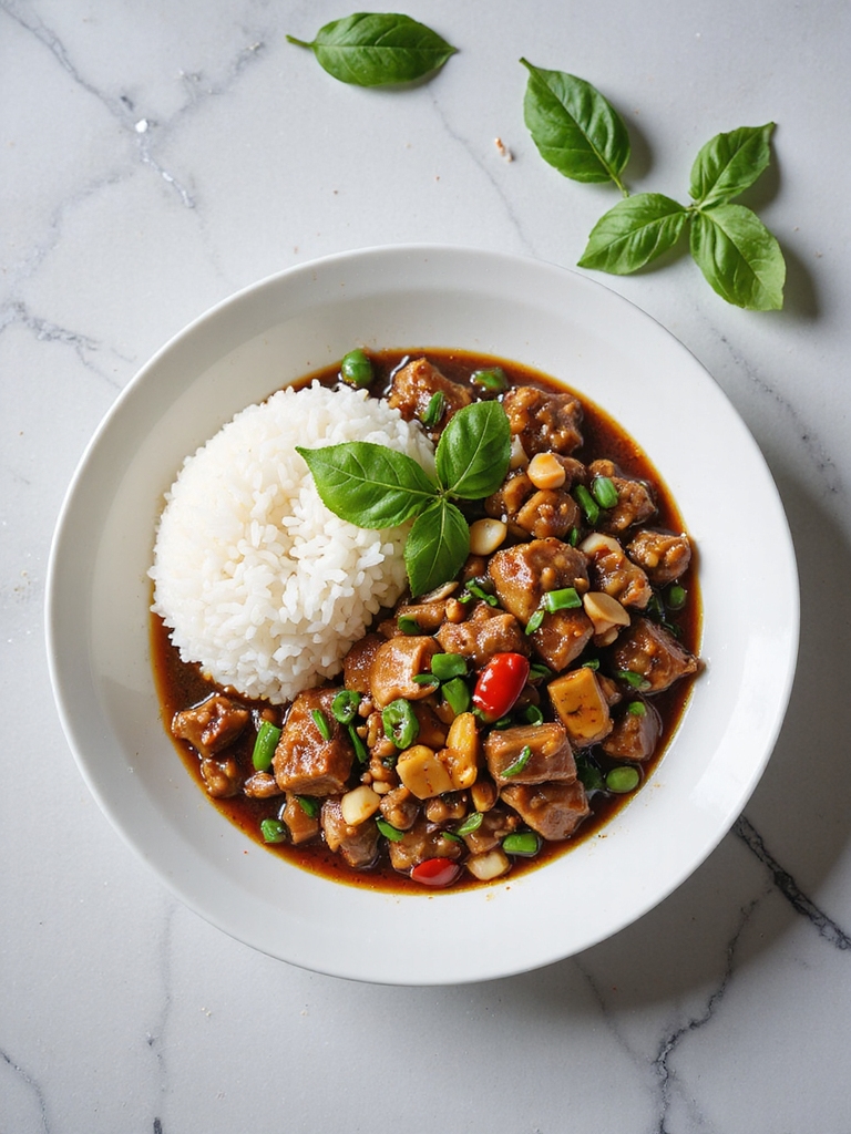 aromatic thai basil pork