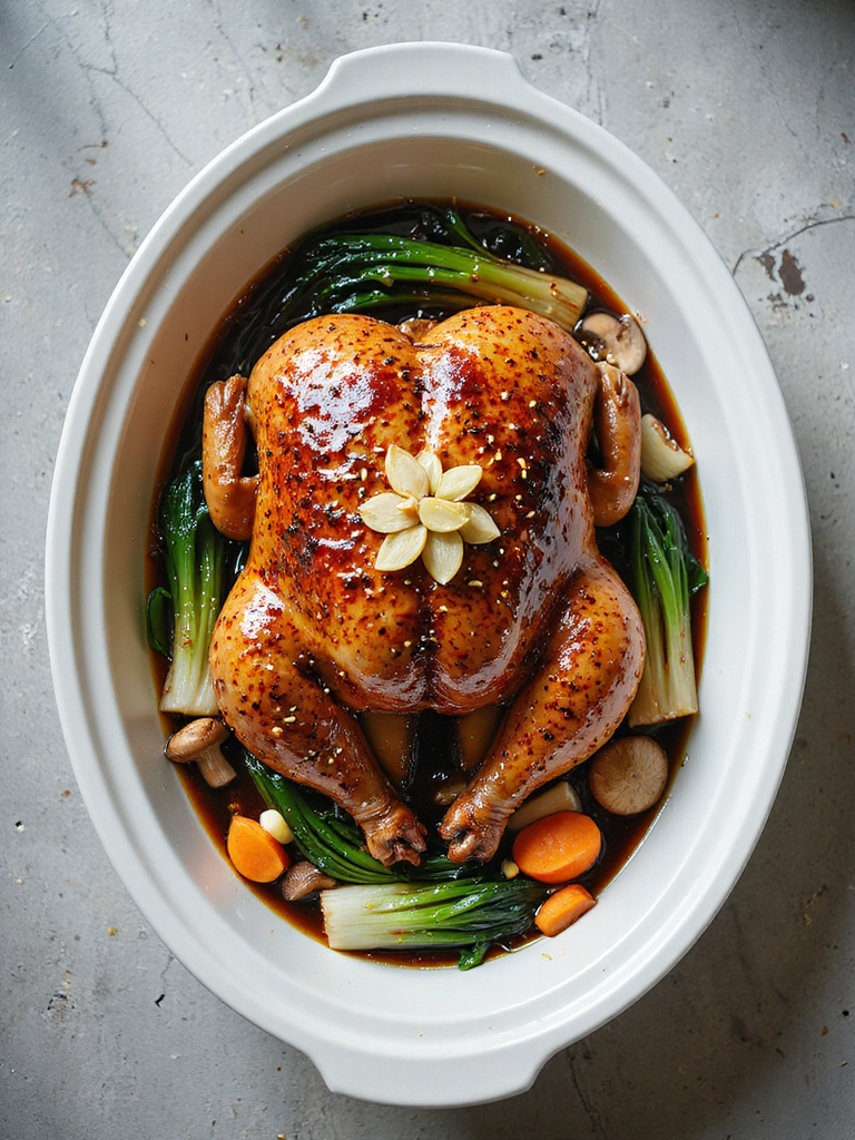 asian inspired crockpot chicken