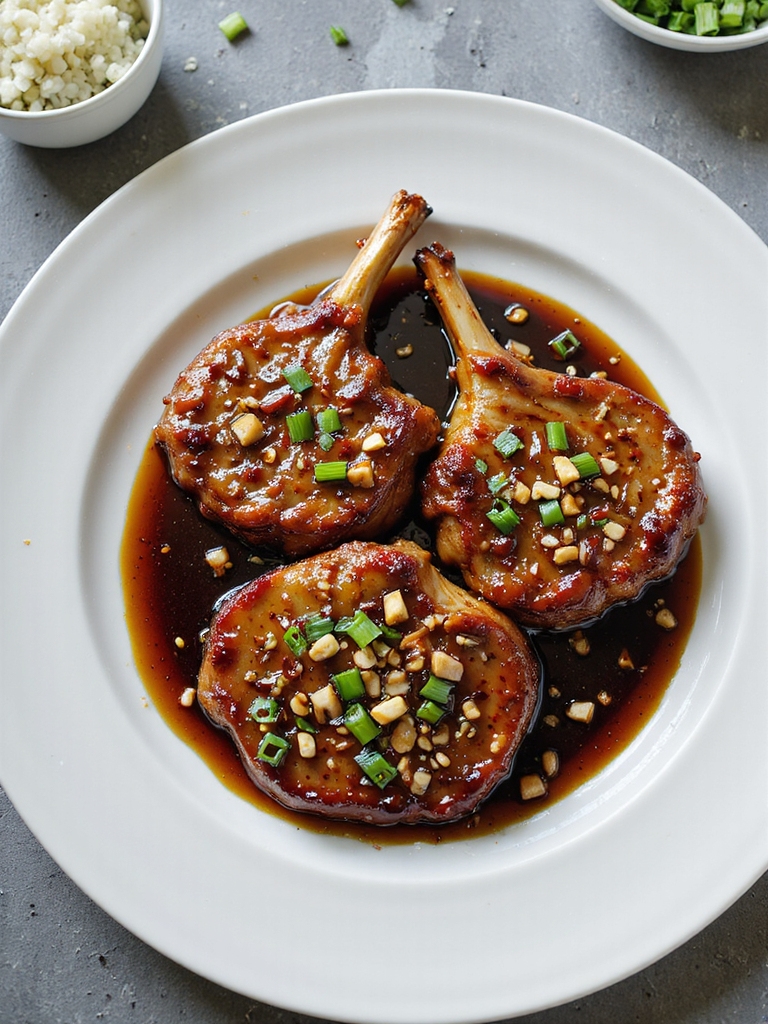 asian inspired tender pork chops
