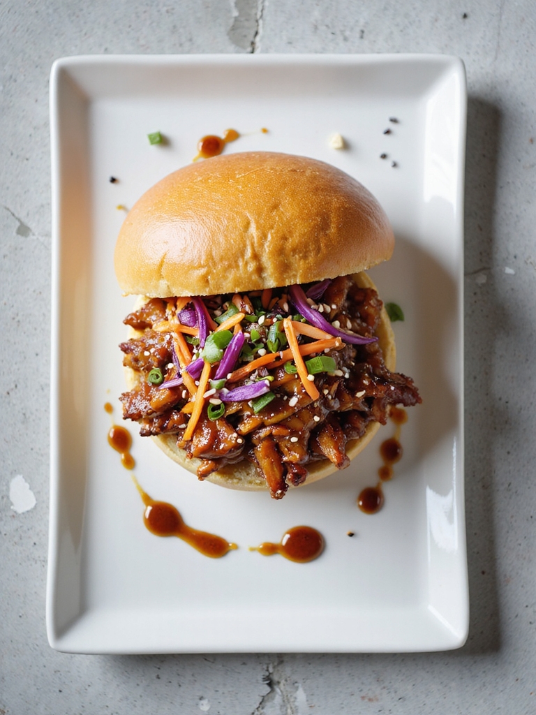 asian pulled pork sandwiches