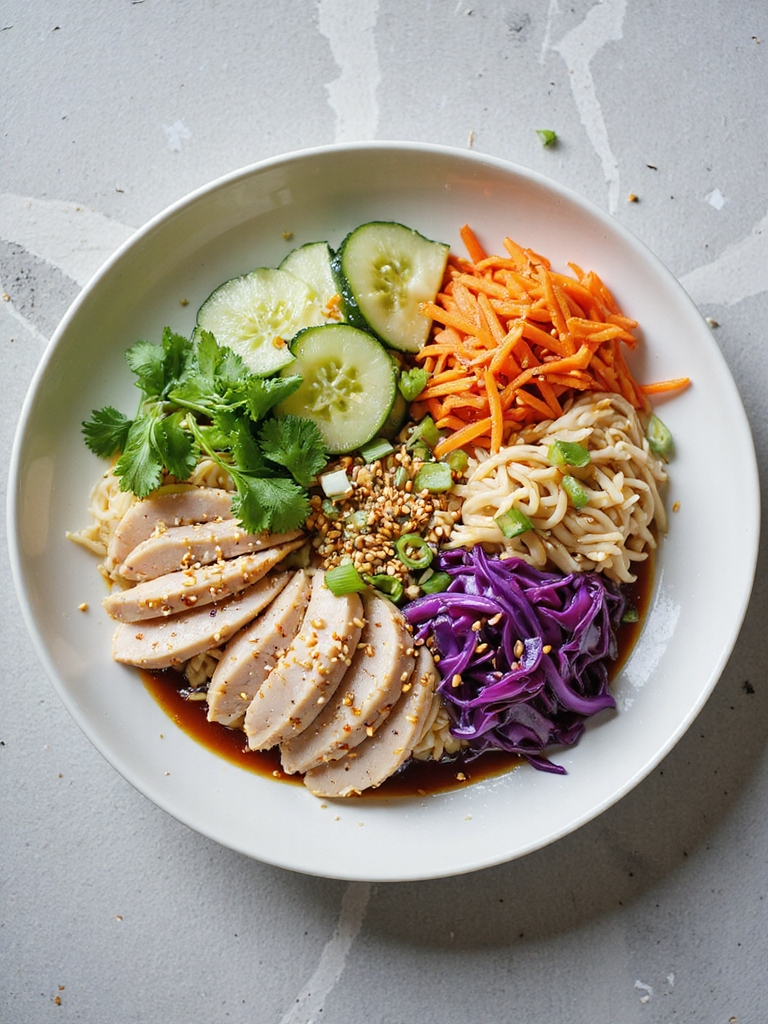 asian turkey noodle salad