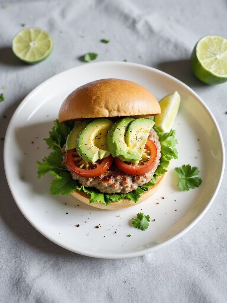 avocado lime turkey burger