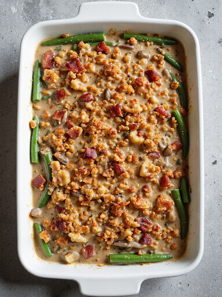 bacon infused green bean casserole