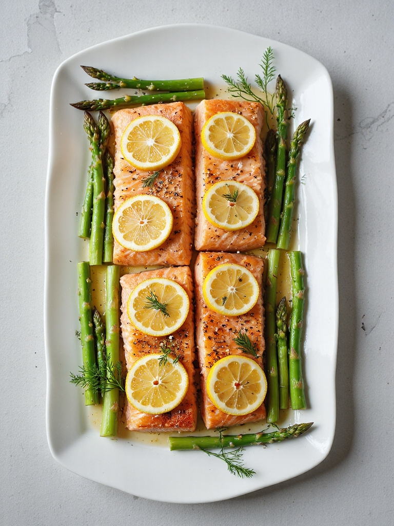 baked salmon with asparagus
