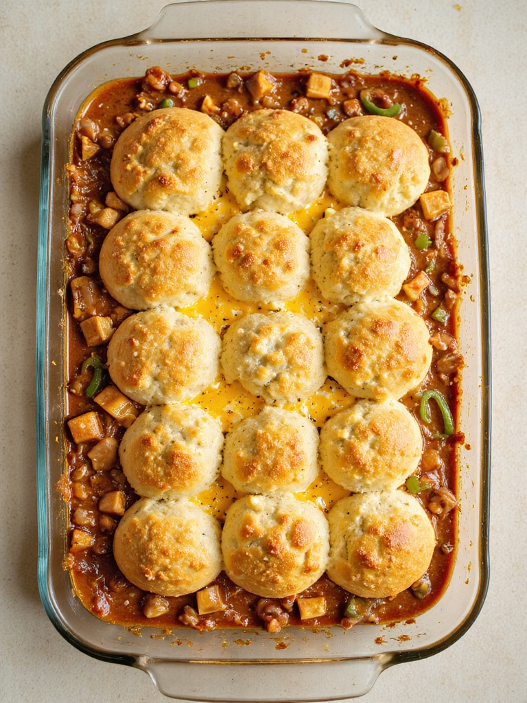 barbecue chicken biscuit casserole