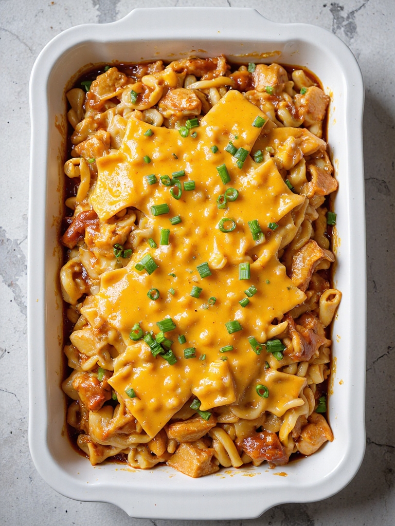 bbq chicken noodle casserole