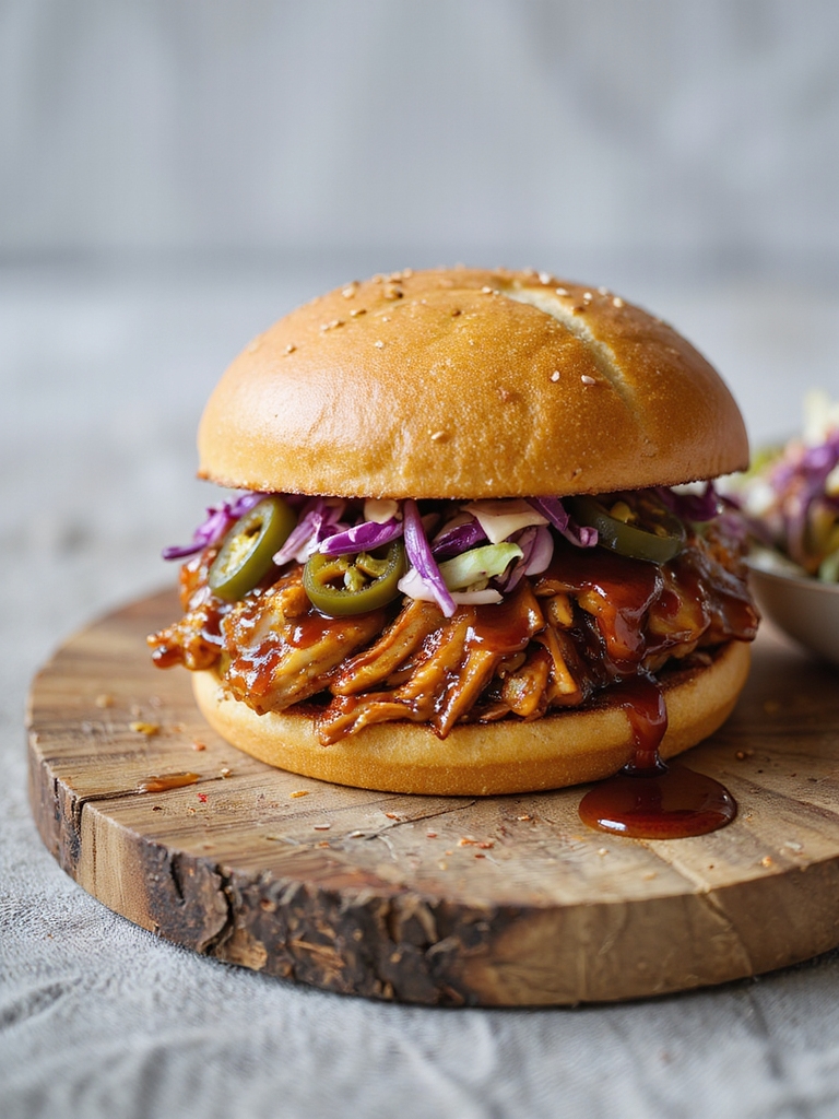 bbq pulled chicken sandwiches enhanced