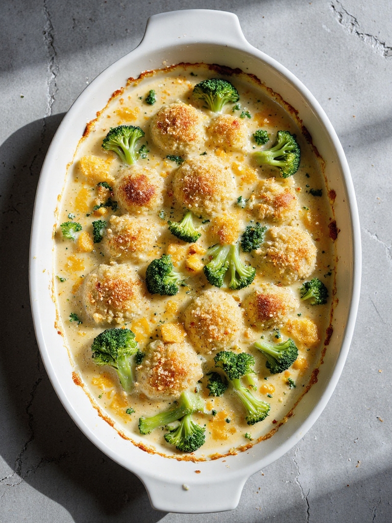 broccoli b chamel cheese gratin