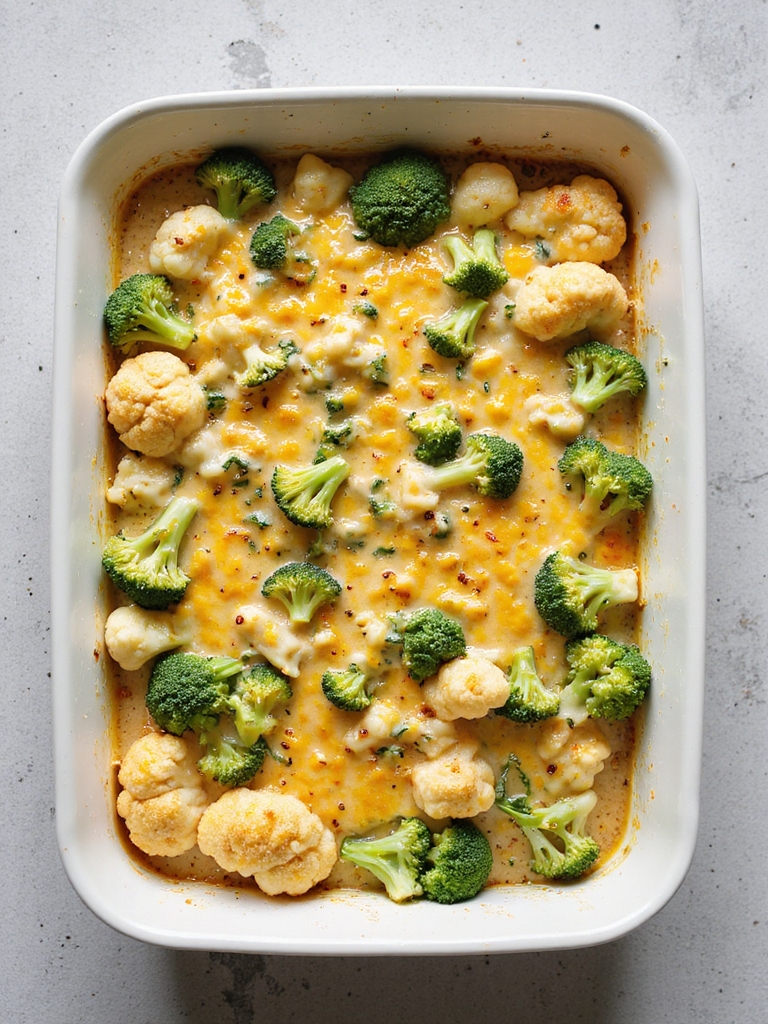 broccoli cauliflower cheese casserole