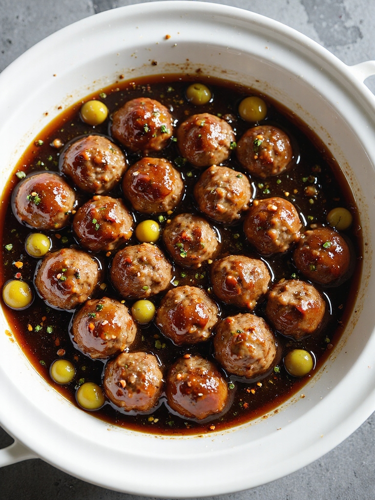 broth enhances meatball juiciness