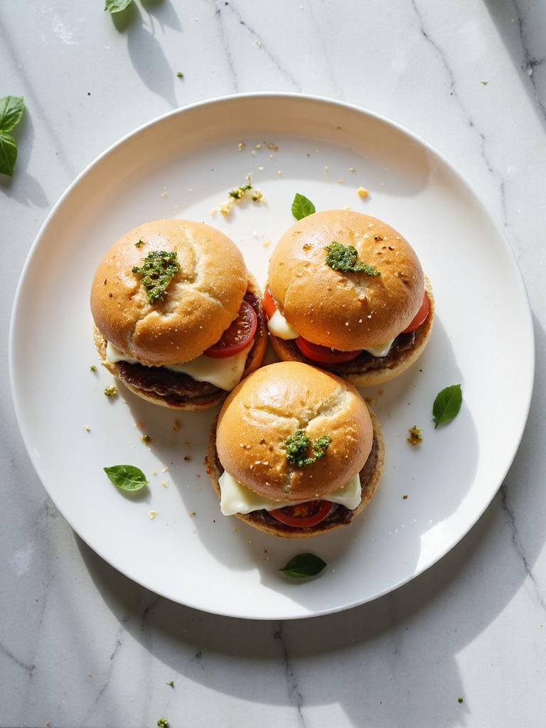 caprese inspired turkey sliders