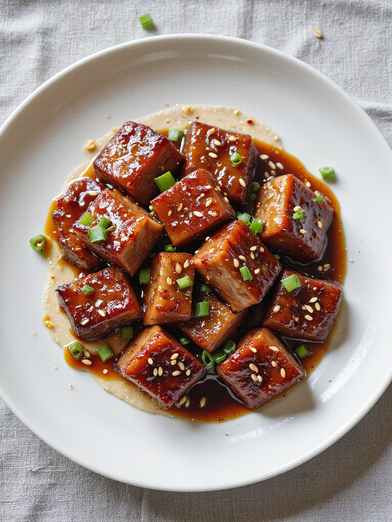 caramelized savory pork bites