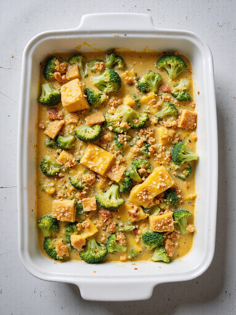 cheesy broccoli comfort casserole