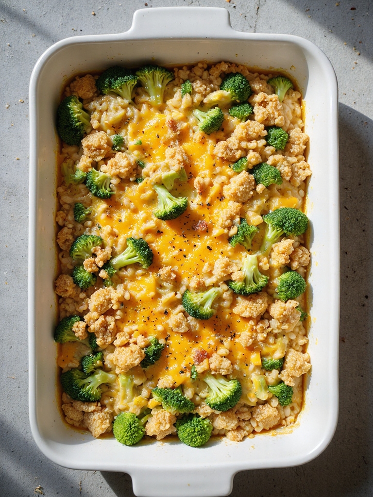 cheesy broccoli rice casserole