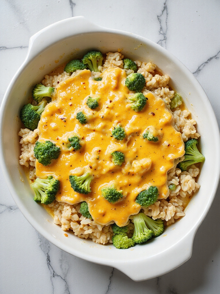 cheesy broccoli rice casserole