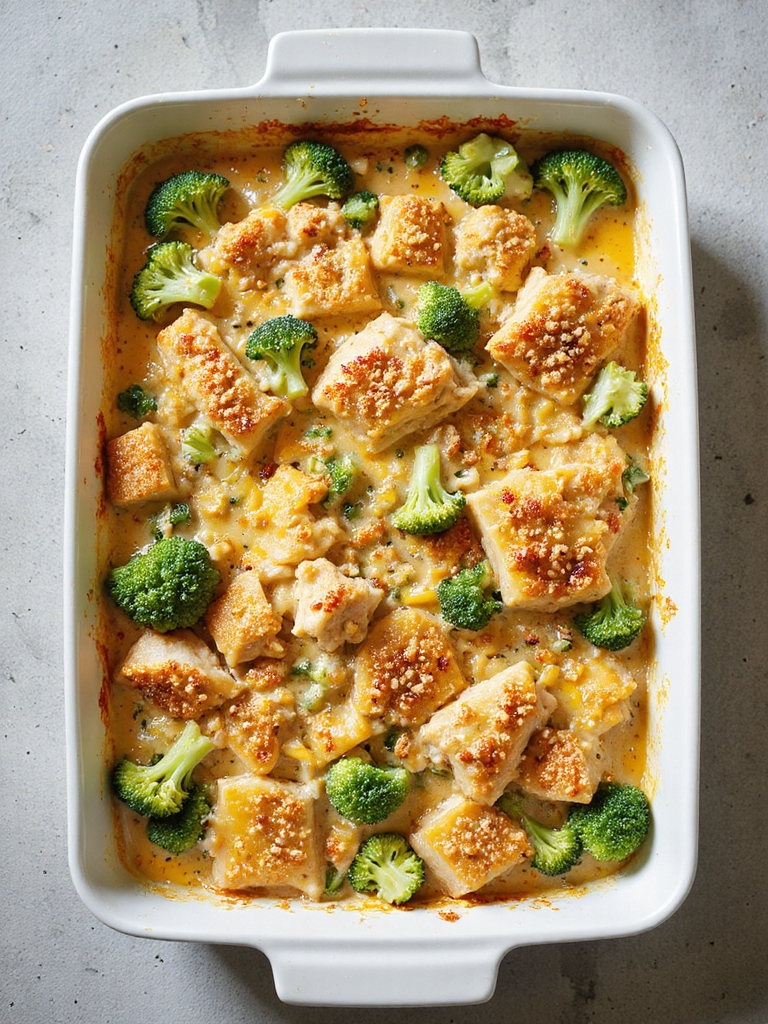 cheesy chicken broccoli bake
