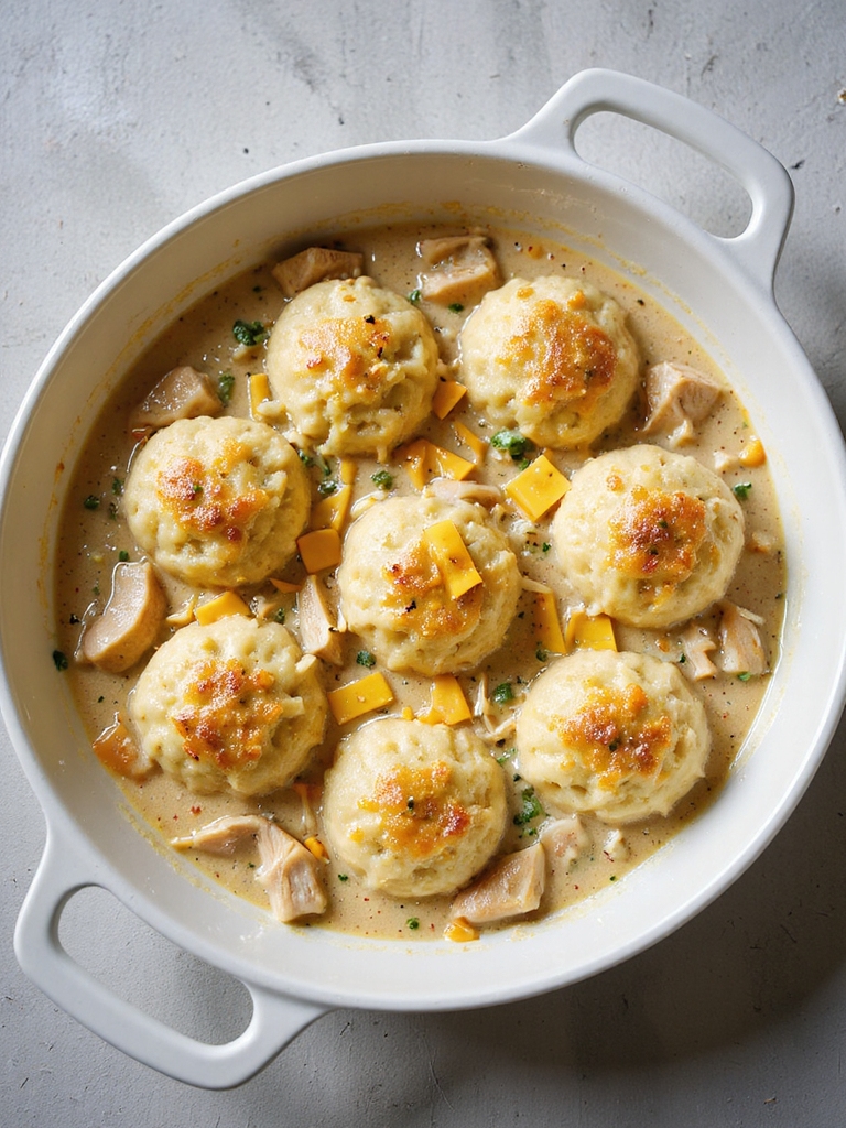cheesy chicken dumplings casserole