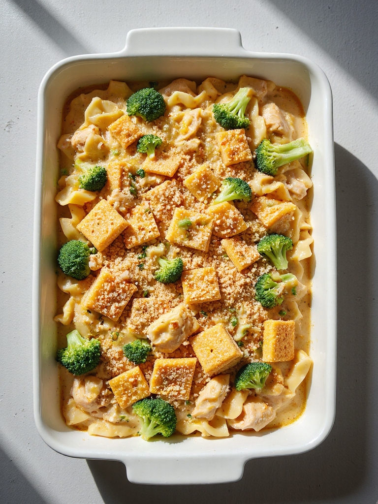 cheesy chicken noodle casserole