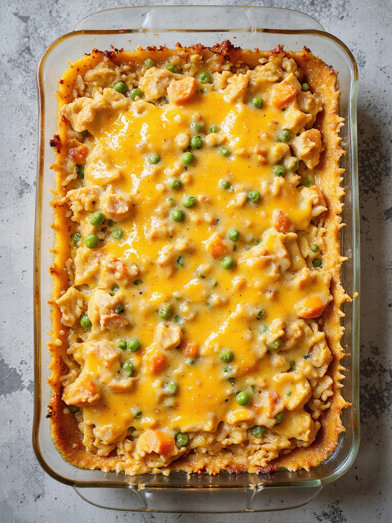 cheesy chicken rice casserole