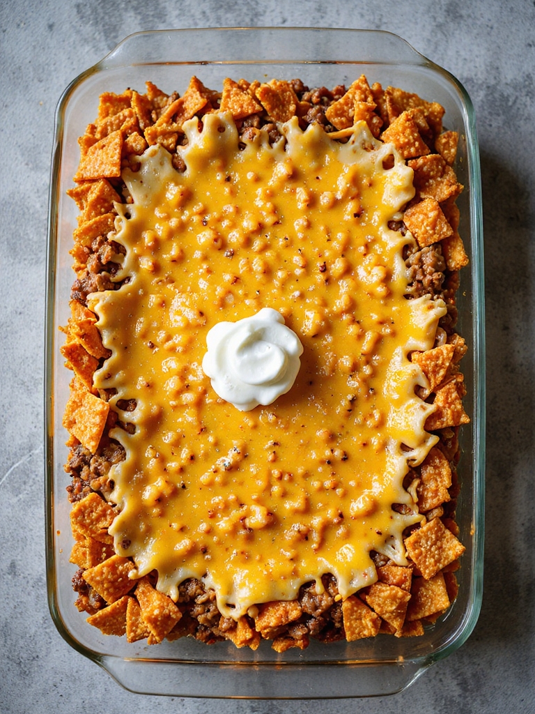 cheesy dorito beef casserole