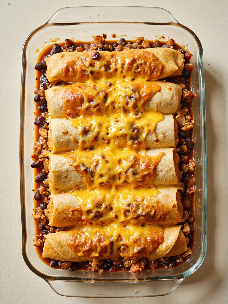 cheesy pork burrito casserole