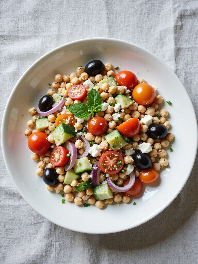chickpea salad with feta