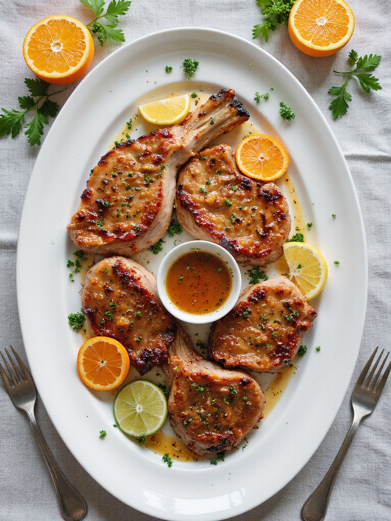 citrus glazed pork chops