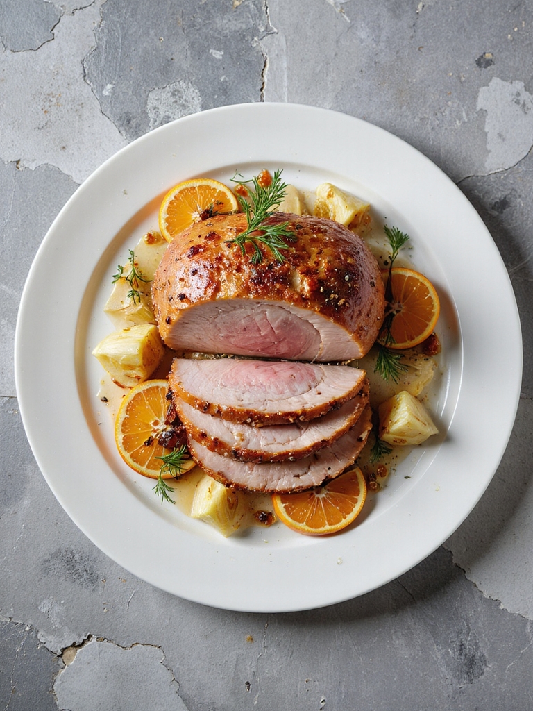 citrus infused savory pork dish