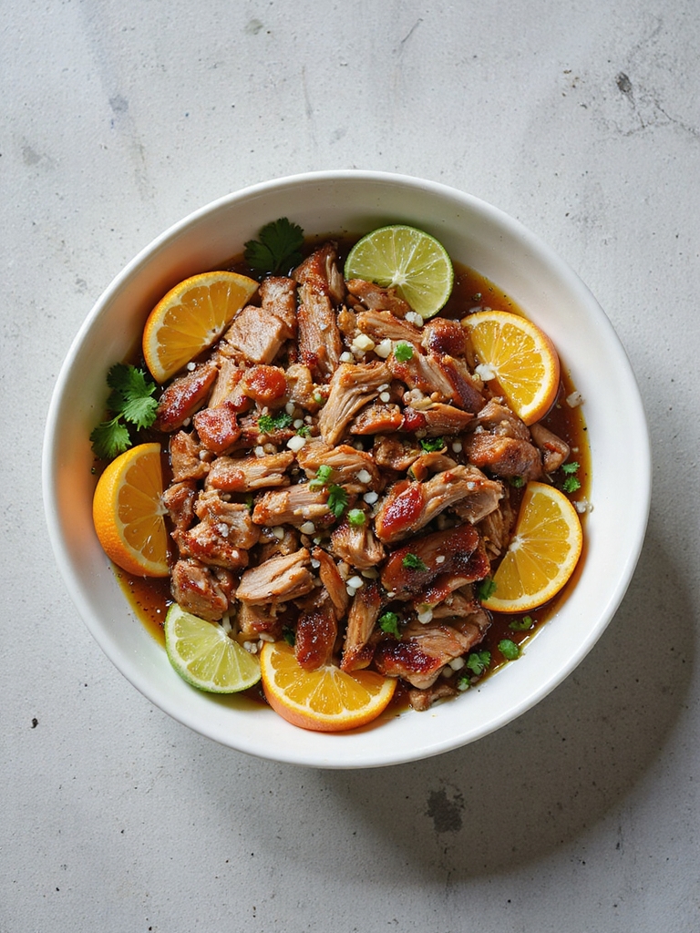 citrus infused savory pork dish