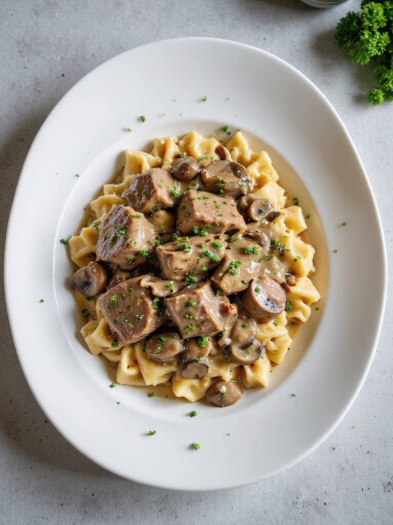 classic creamy beef stroganoff