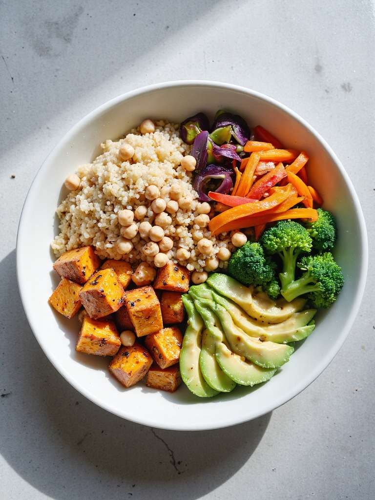colorful nutritious veggie bowl