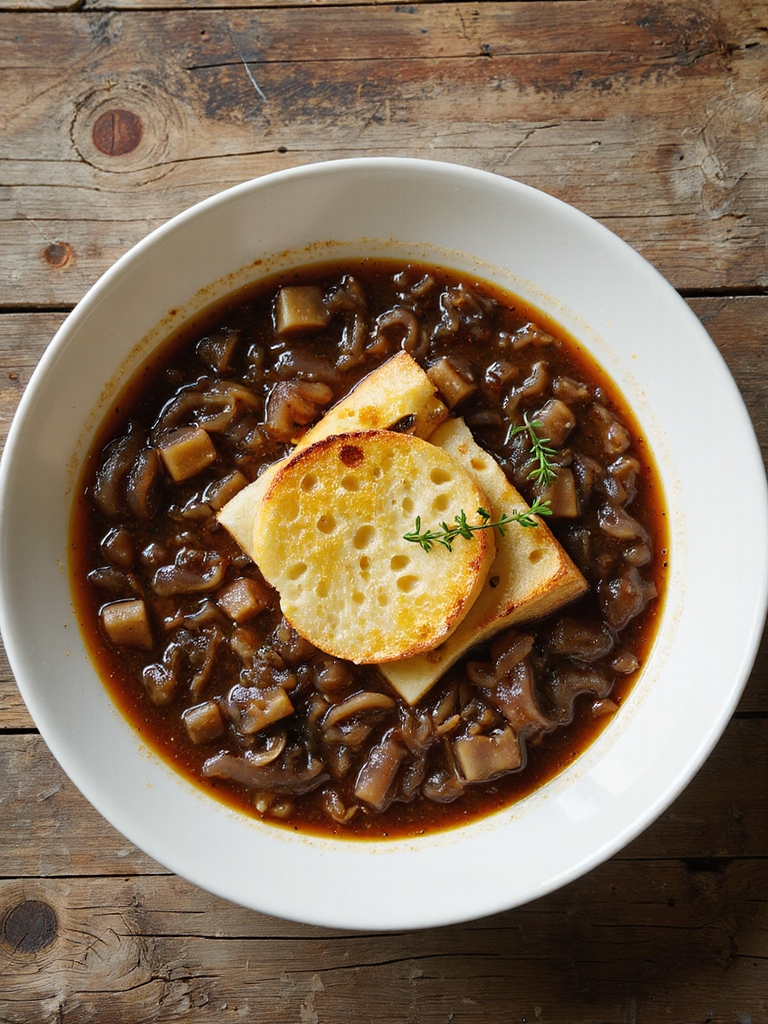 comforting caramelized onion soup