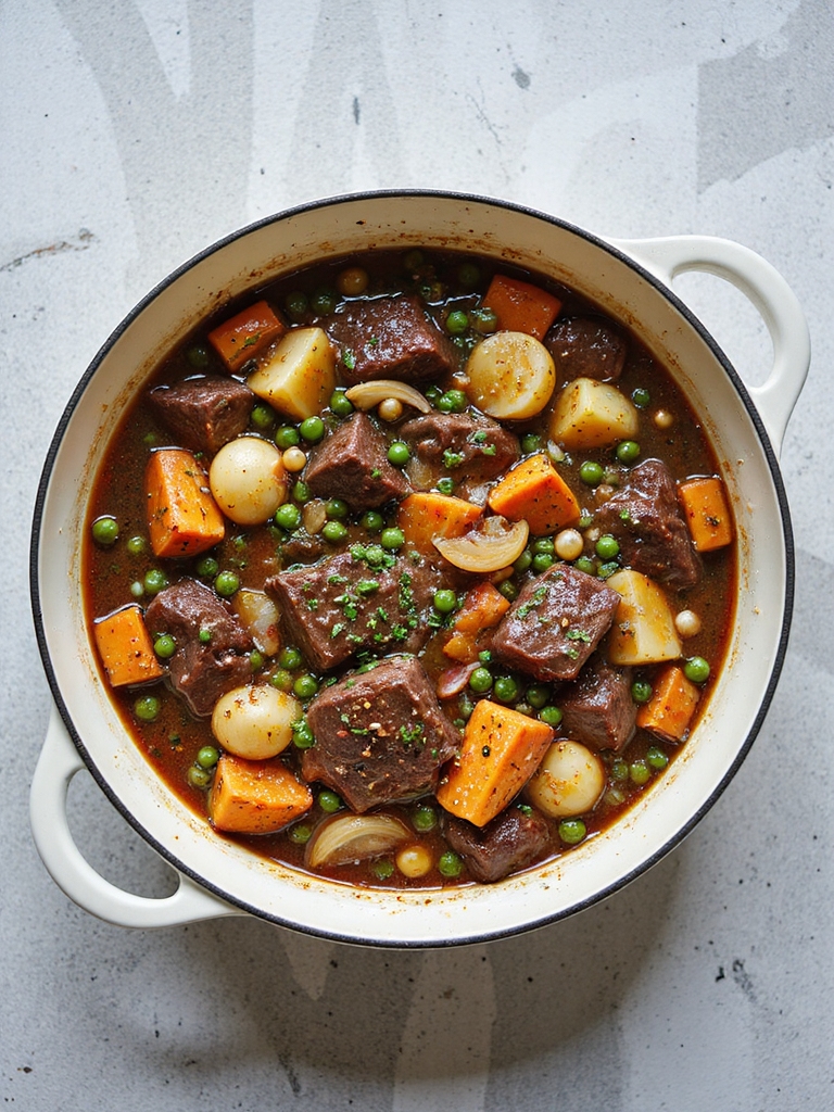 comforting slow cooked beef stew