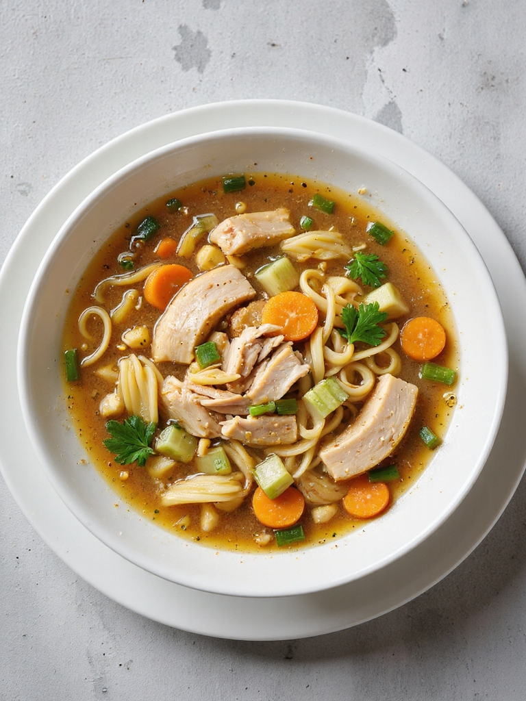 comforting slow cooked chicken soup