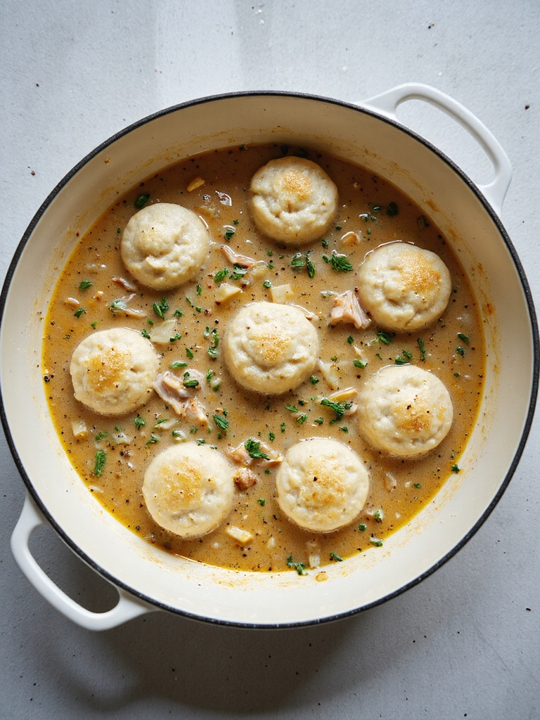 comforting southern chicken dumplings