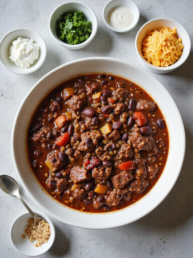 comforting spicy beef chili