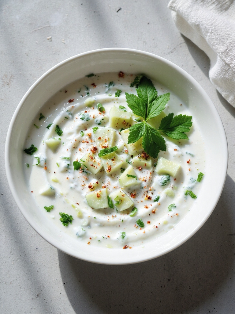 cooling yogurt cucumber side dish